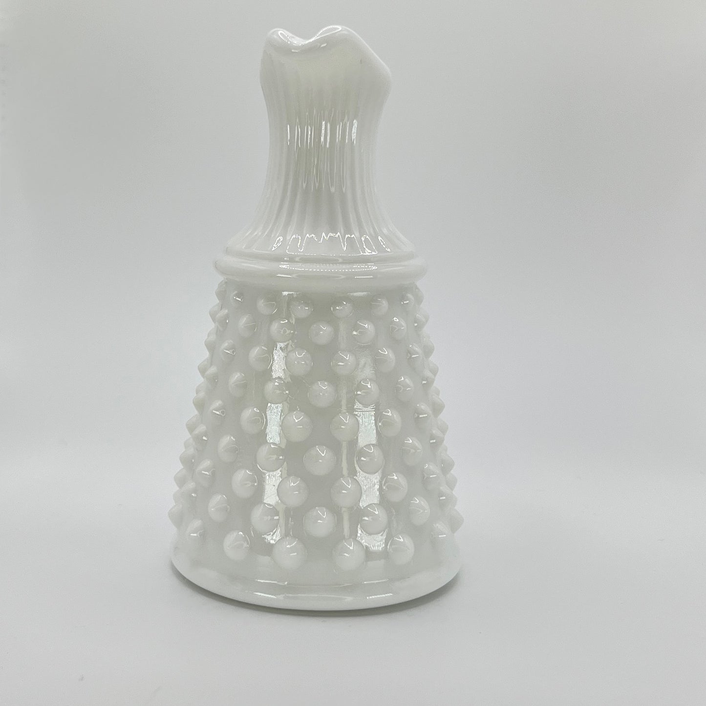 Fenton White Milk Glass Hobnail Ewer Pitcher – Vintage Collectible