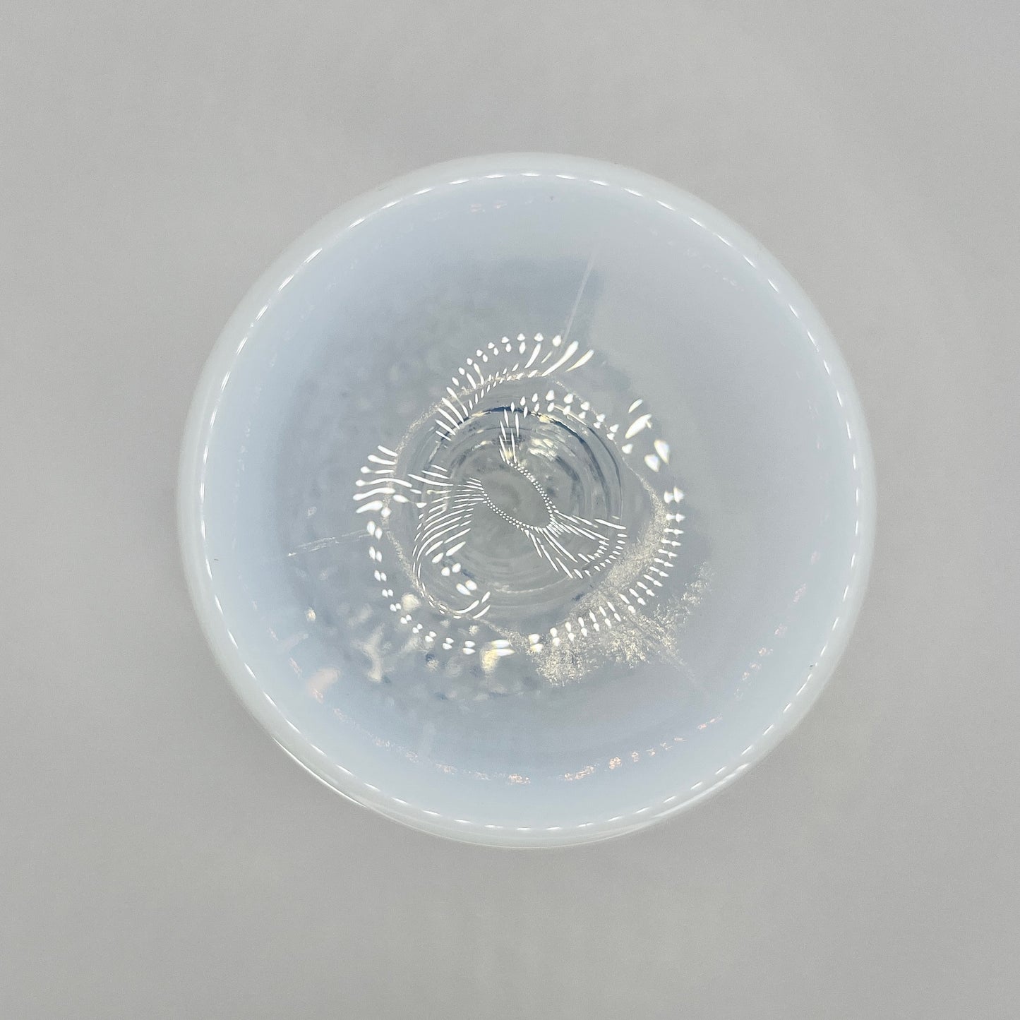 Fenton White Opalescent Hobnail Goblet – Vintage Pressed Glass Stemware