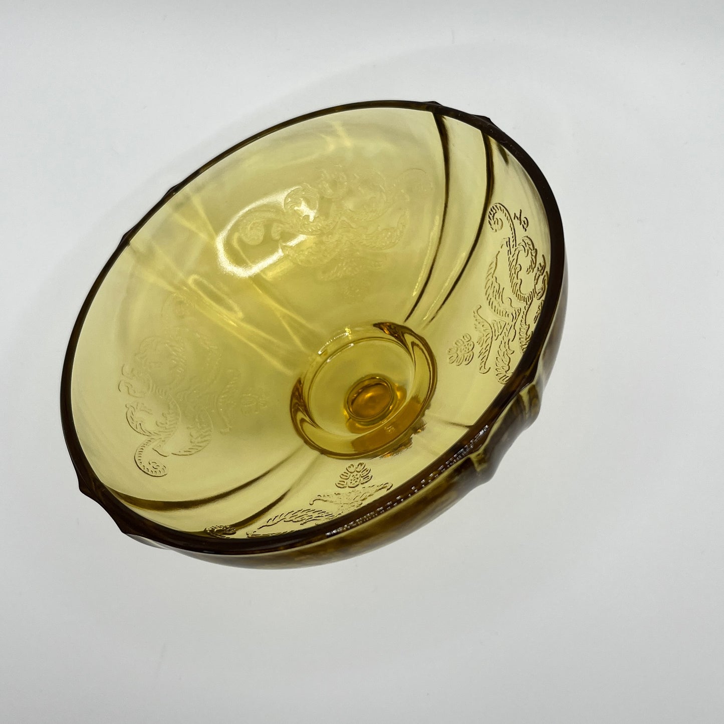 Federal Glass Amber Madrid Depression Glass Butter Dish with Dome Lid – 1930s Vintage