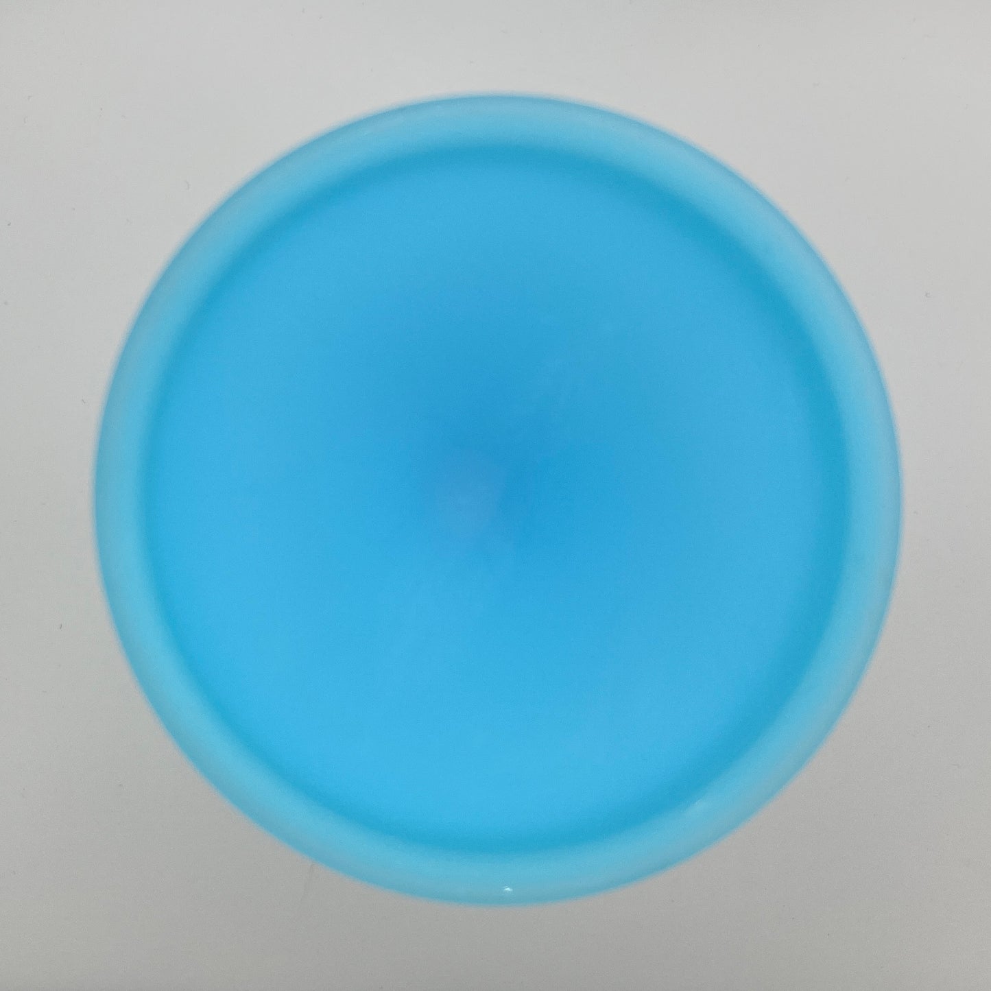 Blue Satin Glass Floral Candlestick Holder – Vintage Molded Art Glass