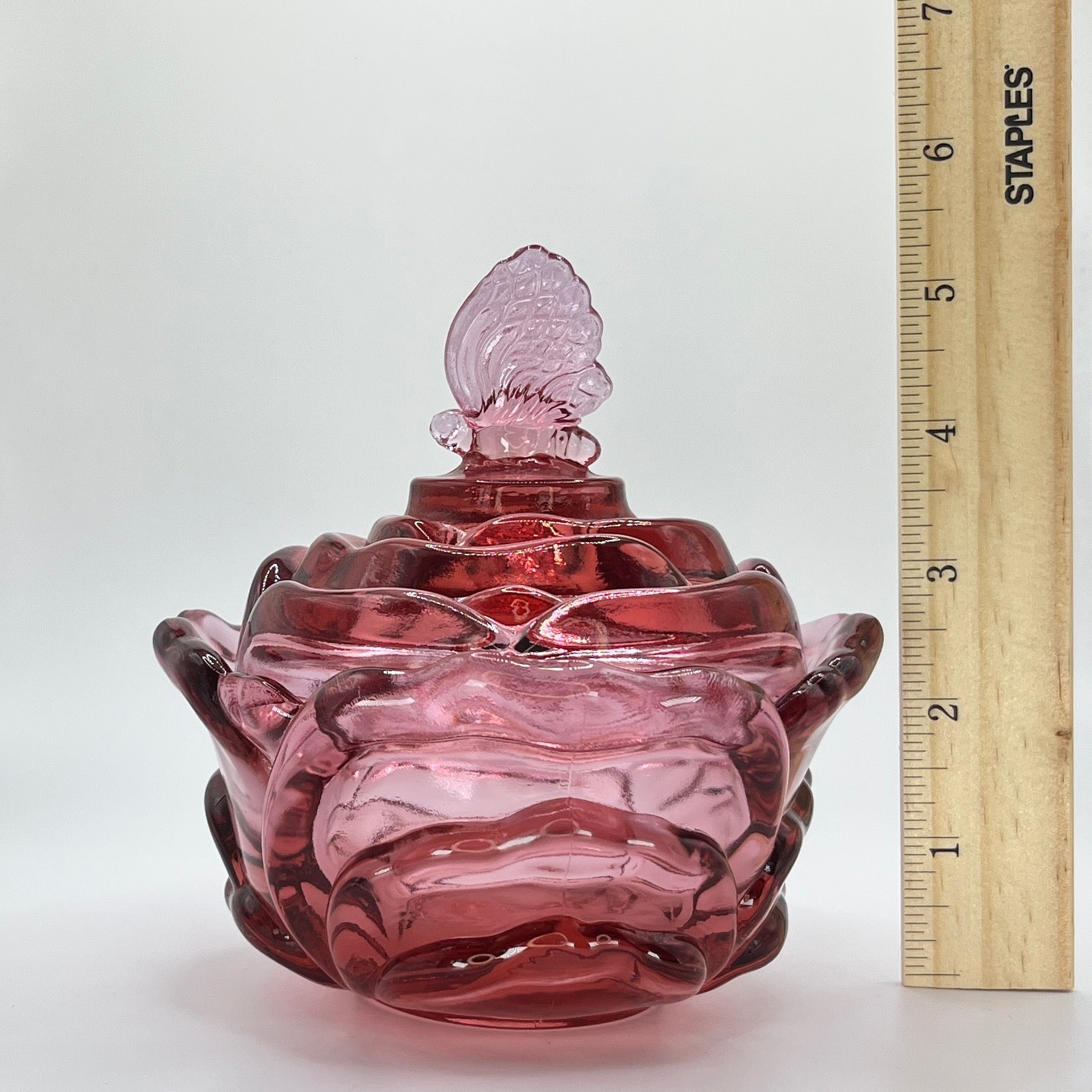 刻印ありフェントン ピンク キャベツ ローズ キャンディディッシュ 刻印ありフェントン ピンク キャベツ ローズ キャンディ